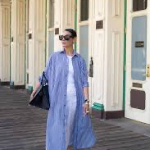 Mamene Phoebe Shirt Dress Navy Stripe - Picture 4 of 8
